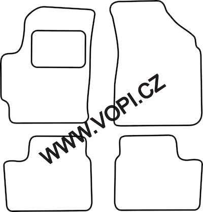 Textil-Autoteppiche Chevrolet Matiz 2001 - 2005 Royalfit (909)